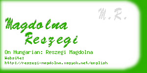 magdolna reszegi business card